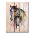 Ricki&Aposs Rugs 28 x 36 in. Crousers Mare & Foal Inside & Outside Cedar Wall Art RI890970